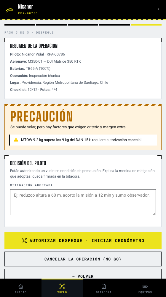 AÉREO Flota · Evidencia